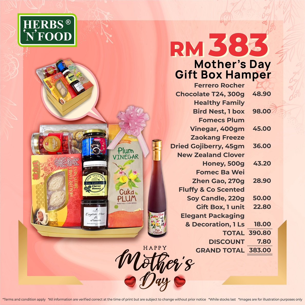 MOTHER’S DAY GIFT BOX HAMPER RM383